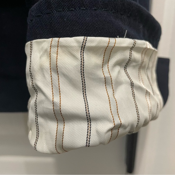 Talbots Navy Blue Blazer Jacket w/ Crest Preppy Equestrian Size 12 Kate Fit - Picture 13 of 14